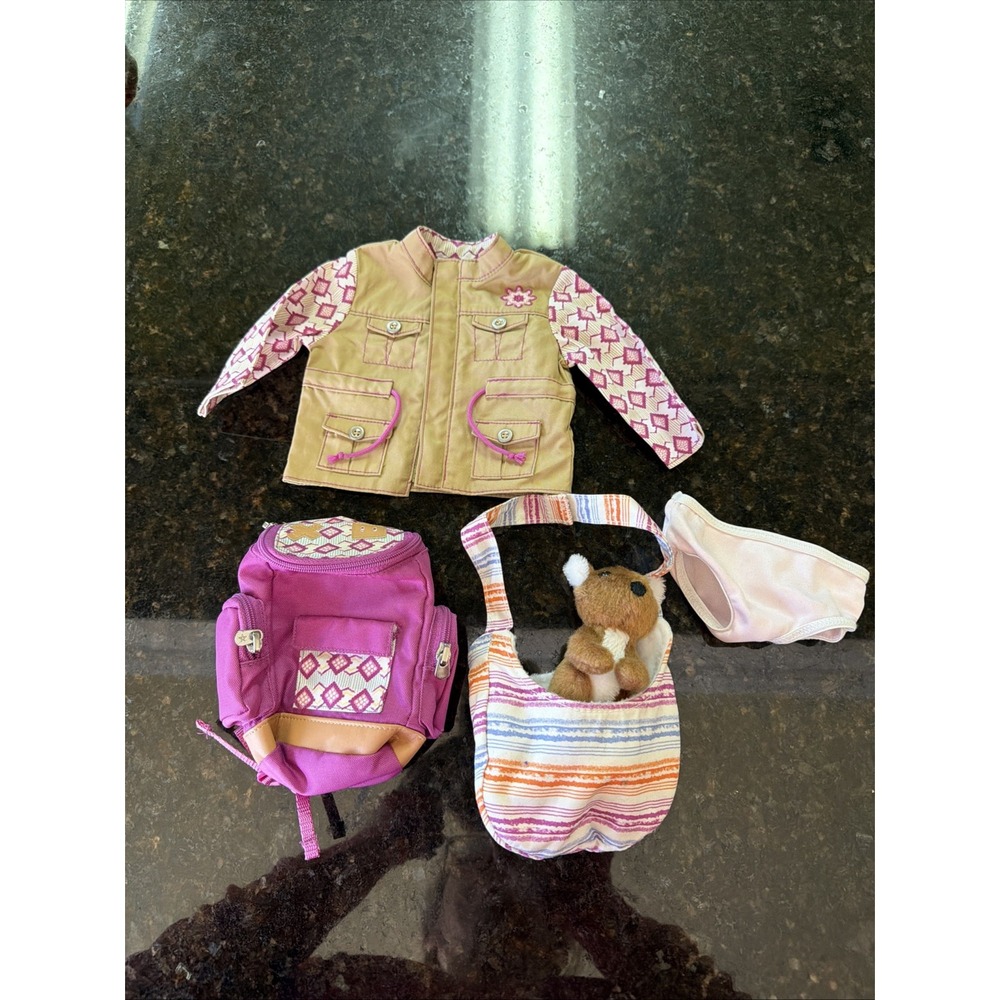 American Girl GOTY Kira Accessories Jacket Backpack Wallaby Bag Panties
